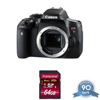 Canon EOS Rebel 750d DSLR Camera (Body Only) with Memory Card - (Renewed) Kit