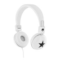 Rockpapa Star On Ear Headphones Foldable, Adjustable Headband for Kids Childrens Boys Girls Adults, iPhone iPod iPad Smartphones Tablets Computer DVD White