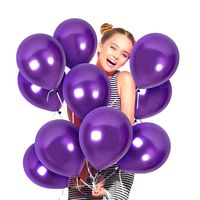 Metallic Dark Purple Balloons Garland 100 Pack Pearl Violet 12 Inch Latex Balloon Frozen Party Decor for Mermaid Birthday Baby Shower Party Wedding Bachelorette Engagement Party Graduation Decorations