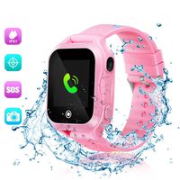 ZOPPRI Kids smartwatch, IP67waterproof Smart Watch for Children Kids Phone Watch, GPS Smart Watch is fit for 3-14 Ages Girls Boy,Smart Watches1.44inch Touch Screen Camera SOS WiFi wacthes (Pink)