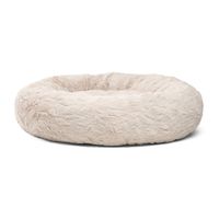 Best Friends by Sheri Donut Cuddler in Lux Fur Dog Bed/Cat Bed, 30"X30", Oyster
