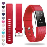 ZEROFIRE Compatible for Fitbit Charge 2, Replacement Adjustable Sport Bands for Charge 2 Heart Rate Fitness Wristbands, Women Men, Small and Large