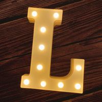 MUMUXI LED Marquee Letter Lights 26 Alphabet Light Up Marquee Number Letters Sign for Wedding Birthday Party Battery Powered Christmas Lamp Night Light Home Bar Decoration (L)