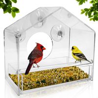 Nature Gear Window Bird Feeder - Refillable Sliding Tray - Weather Proof - Snow and Squirrel Resistant - Drains Rain Water - See Songbirds from Home!