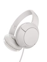 TCL MTRO200 On-Ear Wired Headphones Super Light Weight Headphones with 32mm drivers for Huge Bass and Built-in Mic - Ash White