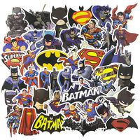 Bruce Wayne Laptop Stickers 45Pcs Pack, Kids Teen The Dark Knight Water Bottle Travel Case Computer Wall Skateboard Motorcycle Phone Bicycle Luggage Guitar Bike Stickers Decal (Batman)