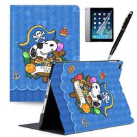 LJX iPad 7th Generation 10.2" 2019 Case Snoopy Cute Cartoon Cover PU Leather Stand Protection Smart Auto Sleep/Wake Shell Compatible for Apple iPad 10.2 inch 2019#J