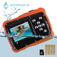 Kids Camera, Digital Waterproof Camera for Children with 3M Waterproof, 2 Inch LCD Screen, 12MP HD Resolution, 8X Digital Zoom and Flash with A 8G SD Card and Non-Rechargeable Battery