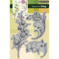 Penny Black 238446 Delicate Florals Cling Rubber Stamp, 5 by 7.5-Inch