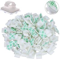 100PCS Cable Clips Adhesive Cord Organizer, Management Set 3M Cable Ties Wire Clips Cable Wire Organizer Kit Cable Clamp Holders for Desk Car Tables PC Laptop TV Home Office Walls, White