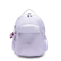 Kipling Seoul Go Extra Large Metallic 17" Laptop Backpack Frosted Lilac Metallic