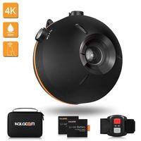 KALACAM Action Camera 4K Waterproof Floating Sports Camcorder WiFi Video cam Underwater 98ft 16MP EIS Wide Angle Lens 155 Degree with Remote Controller，Black
