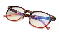 Computer Glasses - Blue Light Blocking Glasses - Anti Blue Light Glasses - Classic Vintage Style Tortoise-Red Frame No Magnification