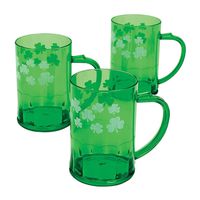 St. Patrick's Day Shamrock Mugs (set of 12 plastic cups) Party Supplies