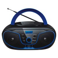 LONPOO CD Player Portable Boombox FM Radio, Bluetooth MP3/CD Player, with Aux-in, USB&Headphone Jack