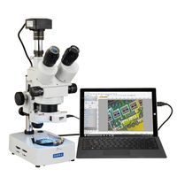 OMAX 3.5X-90X USB3 14MP Digital Trinocular Zoom Stereo Microscope on Desk Stand with 56-LED Light