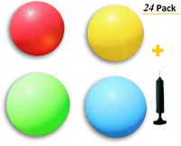 Toys+ 8.5 Inch Playground Balls Red, Blue, Green and Yellow! (24 Pack, Red,Blue,Green,Yellow)