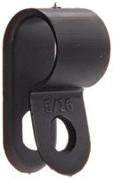 Standard Duty Nylon Cable Clamp, 0.312" Diameter, 0.394" Width, Black