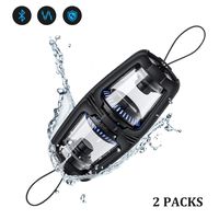 Portable Bluetooth Speaker Set, Shower Speaker with LED Ambient Light, Detachable Outdoor Waterproof Mini Speaker Set True Wireless Stereo with Magnetic Base USB Rechargeable for Camping, Beach, Sport
