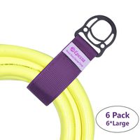 Heavy Duty Storage Straps,(9.8" - 6 Pack),Extension Cord Organizer,Hook and Loop Organizer Hanger for Cables, Extension Cords, Hoses, Ropes in Garage, Shed, Home, Shop, RV (6 Pack Large)