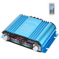 4 Channel Digital Amplifier with Romote Controller, HiFi Stereo SD Card USB MP3 Play Power Amplifier 180W Peak Power