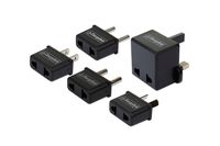 International Travel Adapters for ChargeHub X3/X5/X5+ Elite/X7 Signature for iPhone 7/6s/Plus, iPad Pro, Samsung Galaxy S8/S7, Google Pixel, LG, Nexus, HTC and More (Black)