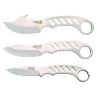 Bear Edge 71520 Game Set with Ballistic Sheath (3 Piece), Silver