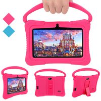 Kids Tablets PC, Veidoo 7 inch Android Kids Tablet with 1GB Ram 16GB Storage, Safety Eye Protection IPS Screen, Premium Parent Control Pre-Installed Educational APP, Best Gift for Children (Pink)