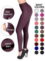 SATINA #1 High Waisted Buttery Soft Leggings | Regular and Plus Size | 22 Colors (Plus Size, Vintage Violet)