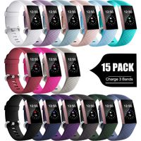 GEAK for Fitbit Charge 3 Bands/Charge 3 SE Classic Bands, Sports Waterproof Watch Bands Compatible with Fitbit Charge 3 Bands for Women Men,Small 15 Colors