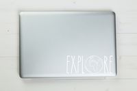 Explore Vinyl Sticker Decal 7"x2.6" (White)