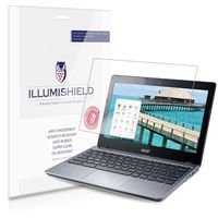 iLLumiShield Screen Protector Compatible with Acer Chromebook 11 C720 (2-Pack) Clear HD Shield Anti-Bubble and Anti-Fingerprint PET Film