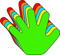 3" Hand Assorted Colors Creative Cut-Outs, 31 Cut-Outs in a Pack for Kids' Craft, Unity, Handprint Wreath, School Craft Projects