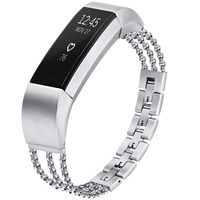 Morning Tree Compatible with Fitbit Alta & Alta HR Band, Small Large Stainless Steel Metal Jewelry Replacement Silver Elegant Dressy Adjustable Bracelet Accessories Wristband Strap Gift for Women Girl