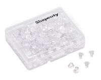 Shapenty Clear Color Plastic Rubber Bullet Clutch Earring Safety Back Stopper Replacement for Fish Hook Earring (Clear, 200PCS/100Pairs)