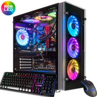 CUK Stratos VR Ready Gamer PC (Liquid Cooled Intel i9-9900K, 32GB RAM, 500GB NVMe SSD + 2TB HDD, NVIDIA GeForce RTX 2080 8GB, 600W Gold PSU, Windows 10) Gaming Desktop Computer with 7 RGB Lotus Fans