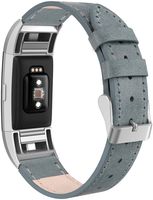 SWEES Bands Compatible for Fitbit Charge 2 Leather Small (5.6" - 7.5"), Genuine Leather Replacement Wristband Metal Connectors Women, Black, Beige, Brown, Grey, Rose Gold, Blue