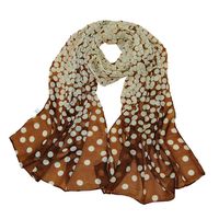 BEAUTYVAN,Soft Wrap Lady Shawl Silk Chiffon Scarf (Coffee)