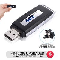 Mini Voice Recorder - 8GB USB Flash Drive | Sound Audio Recorder for Lectures, Meetings | 512 Kbps Pristine Sound | 96 Hours Storage Capacity | Long Lasting Battery-15h Continuous Recording