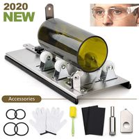 DoreenBow Bottle Cutter Kit Glass Bottle Cutter Tool for Round, Square and Oval Bottle Cutting Glass Cutting Tool with Gloves, Sanding Paper, Isolation Rings for DIY Projects Crafts