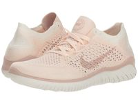 Nike Womens Free RN Flyknit 2018 Running Athletic(11.5, Ice/Beige Sail/Pink)