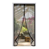 LOOCH Magnetic Screen Door with Heavy Duty Mesh Curtain and Full Frame Velcro Fits Door Size up to 34-82 Max-Black