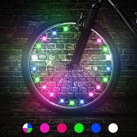 TINANA LED Bike Wheel Lights Ultra Bright Waterproof Bicycle Spoke Lights Cycling Decoration Safety Warning Tire Strip Light for Kids Adults Night Riding -1Pack (Multi-Color)