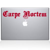 The Decal Guru 1033-MAC-15X-DR Carpe Noctem Seize the Night Vinyl Sticker, 15" Macbook Pro (2016 & newer), Red
