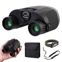 Donzy 10x25 Binoculars for Adults - Folding Compact Waterproof Binoculars for Bird Watching Hunting Traveling Concerts Outdoor Sports, Pocket Size High Powered Binoculars with Weak Light Night Vision