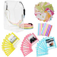 Ngaantyun 7 in 1 Bundle Kit Accessories for Fujifilm Instax Share SP-3 Printer - Pack of Transparent Protective Case, Strap, Sticker Boarder, Corner Sticker, Lace Bags
