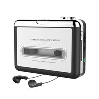 2019 Updated Cassette to MP3 Converter, USB Cassette Player from Tapes to MP3, Digital Files for Laptop PC and Mac with Headphones from Tapes to Mp3 New Technology,Silver