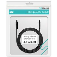 4 Pin Backup Camera Extension Cable,4 Pin 6.5 Ft Dash Cam Extension Cord 4 Pin Camera Cable for Reverse Camera Car Recorder Rear View Camera(6.5ft)