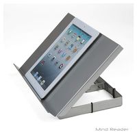 Mind Reader Adjustable and Portable Reading, Book, Tablet, iPad Stand, Metal Resting Document Holder Easel, Black