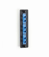 Black Box Fiber Adapter Panel, Low Density, (3) ST Duplex, Ceramic, Blue